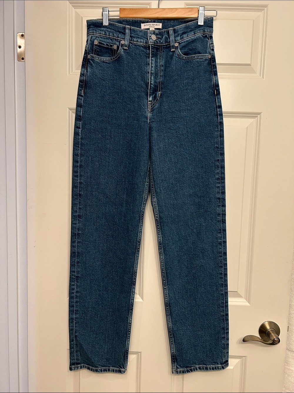 Banana Republic Dark Blue High-Rise Straight Jeans